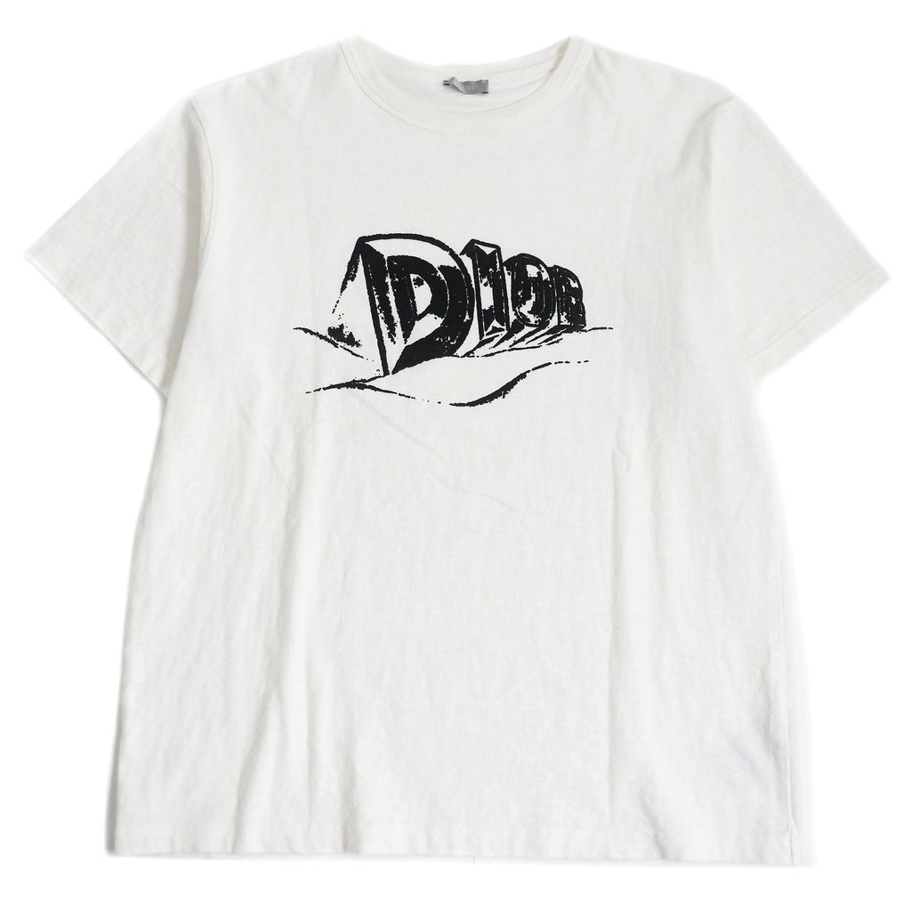 DIOR Slub Cotton Crew Neck T-Shirt White XL