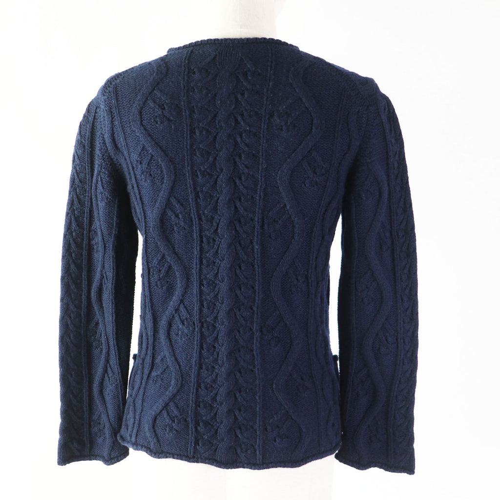 Chanel Cashmere Cable Knit igan Navy