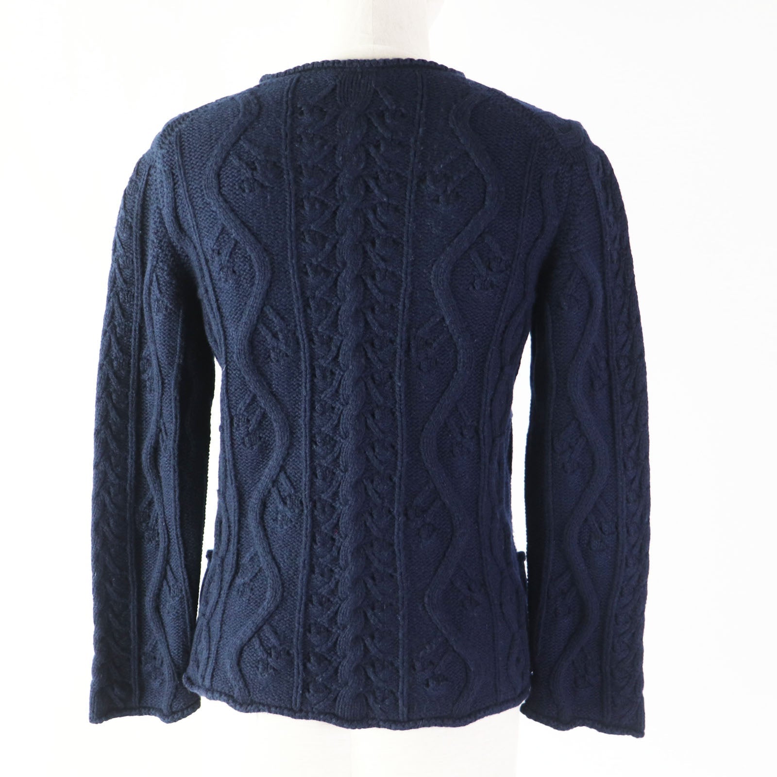 Chanel Cashmere Cable Knit igan Navy