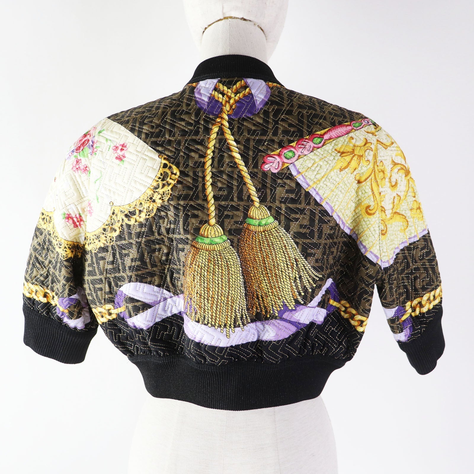 Fendi Versace FF Logo Baroque Blouson Black