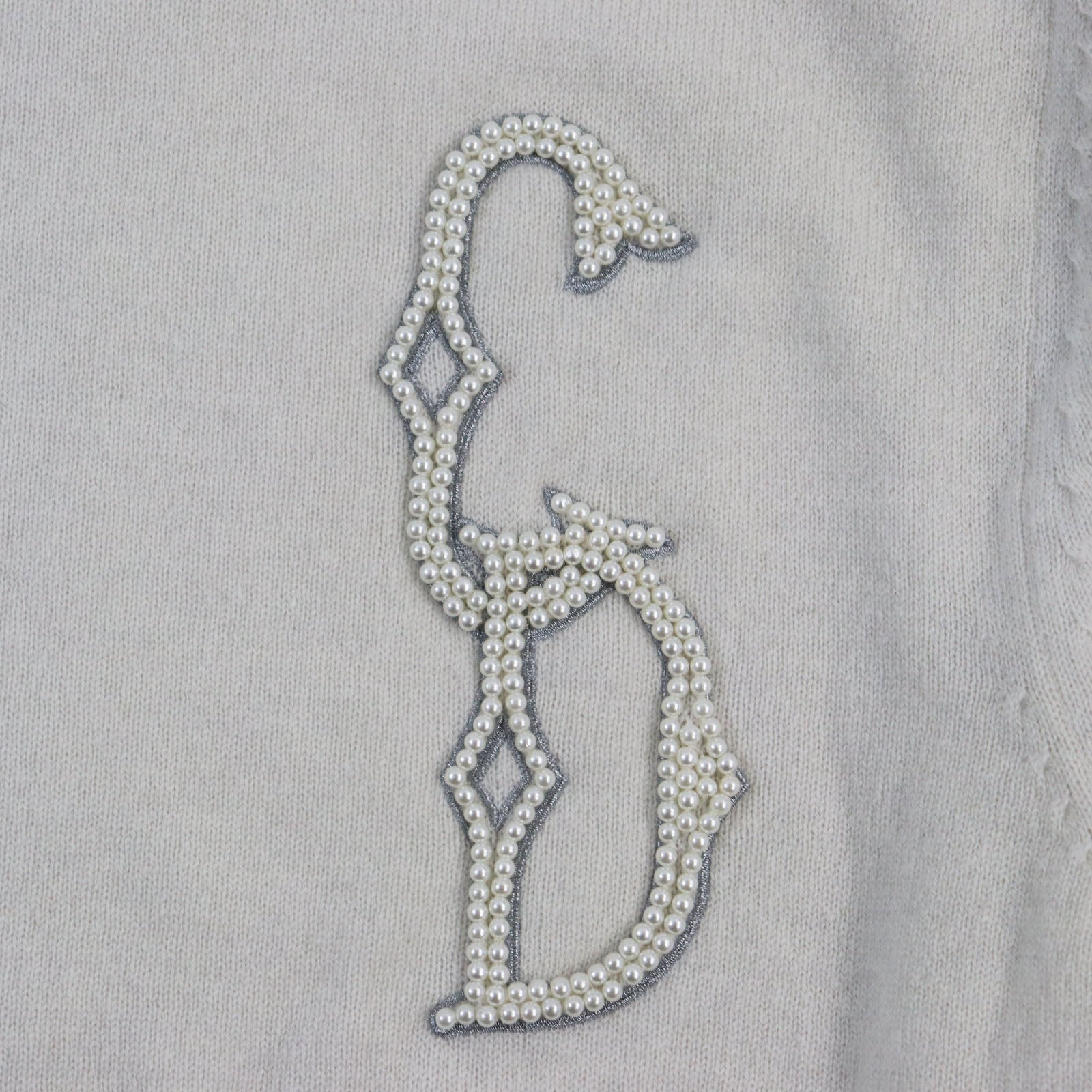Dior Cashmere Knit Sweater Gray XS