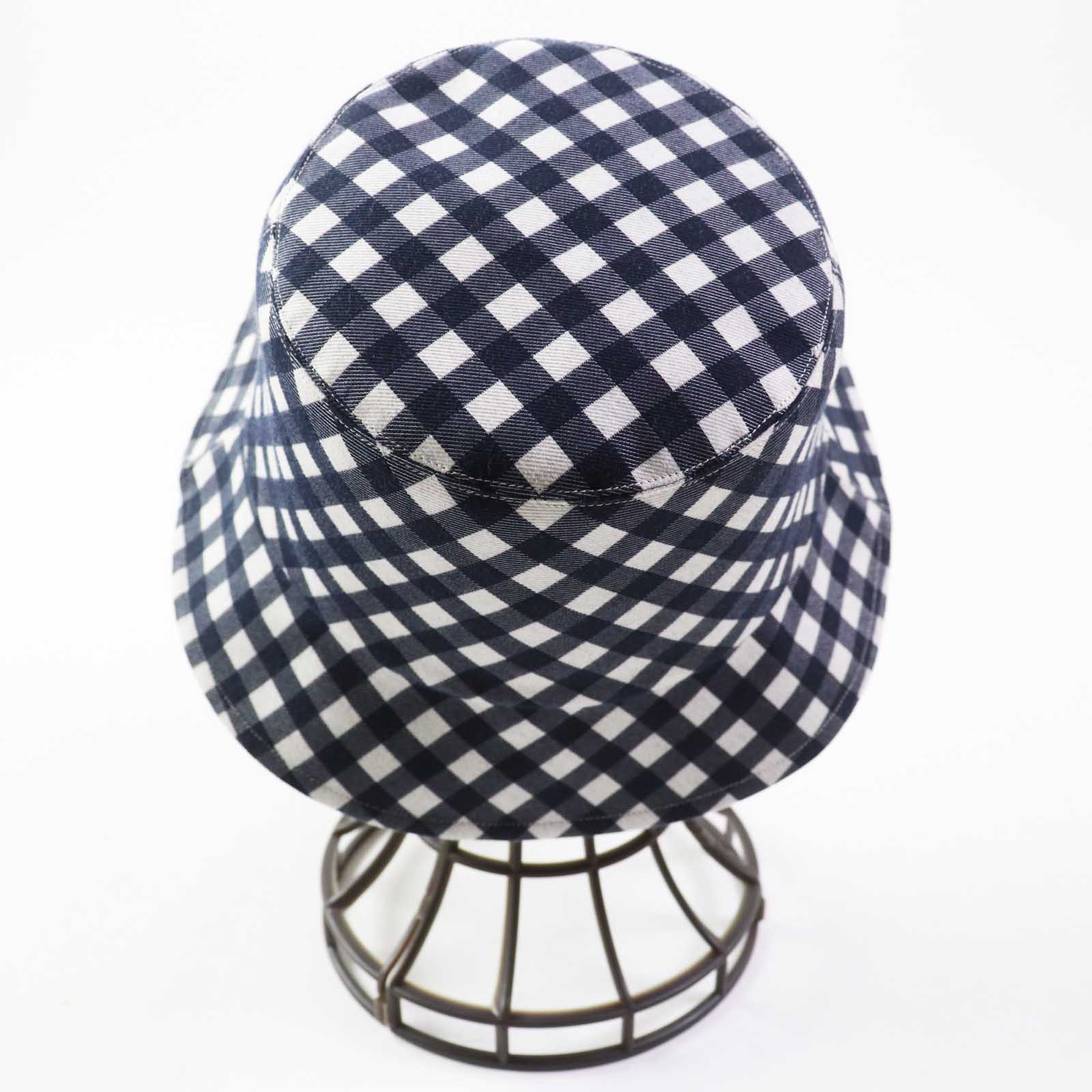 Dior D-LITTLE VICHY REVERSIBLE Hat Navy White 57