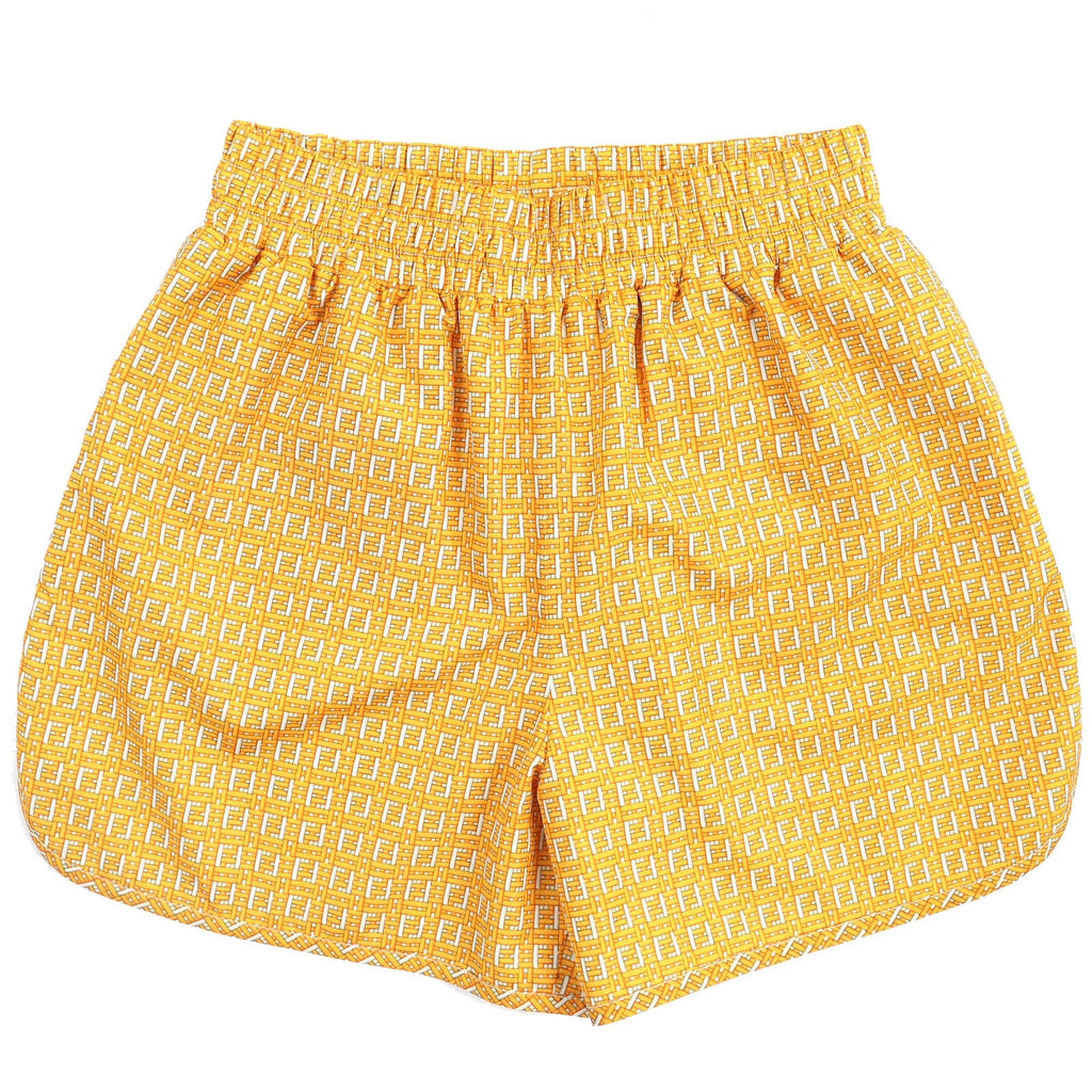 Fendi FF Logo Swim Shorts Yellow XS