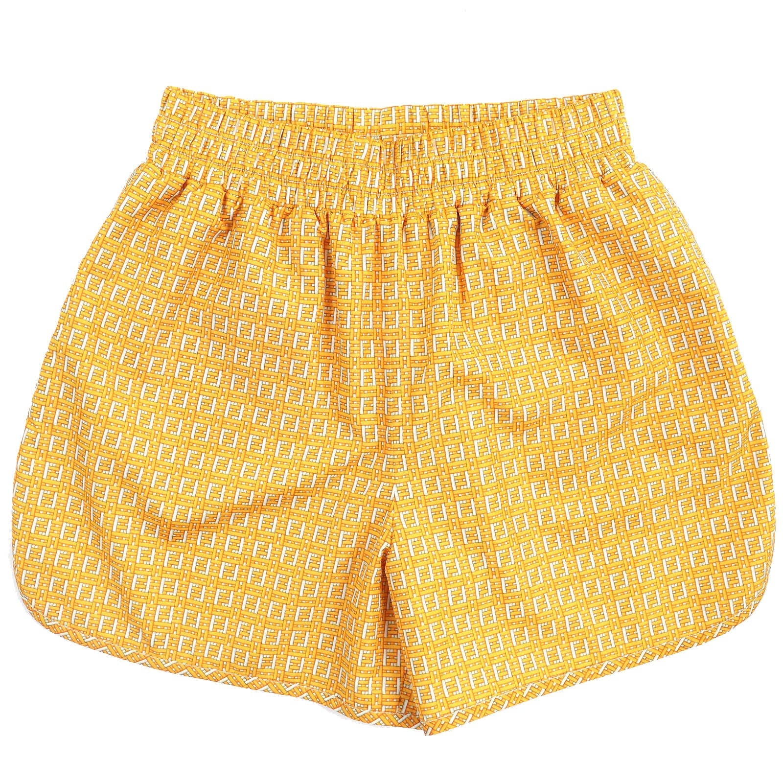 Fendi FF Logo Swim Shorts Yellow XS