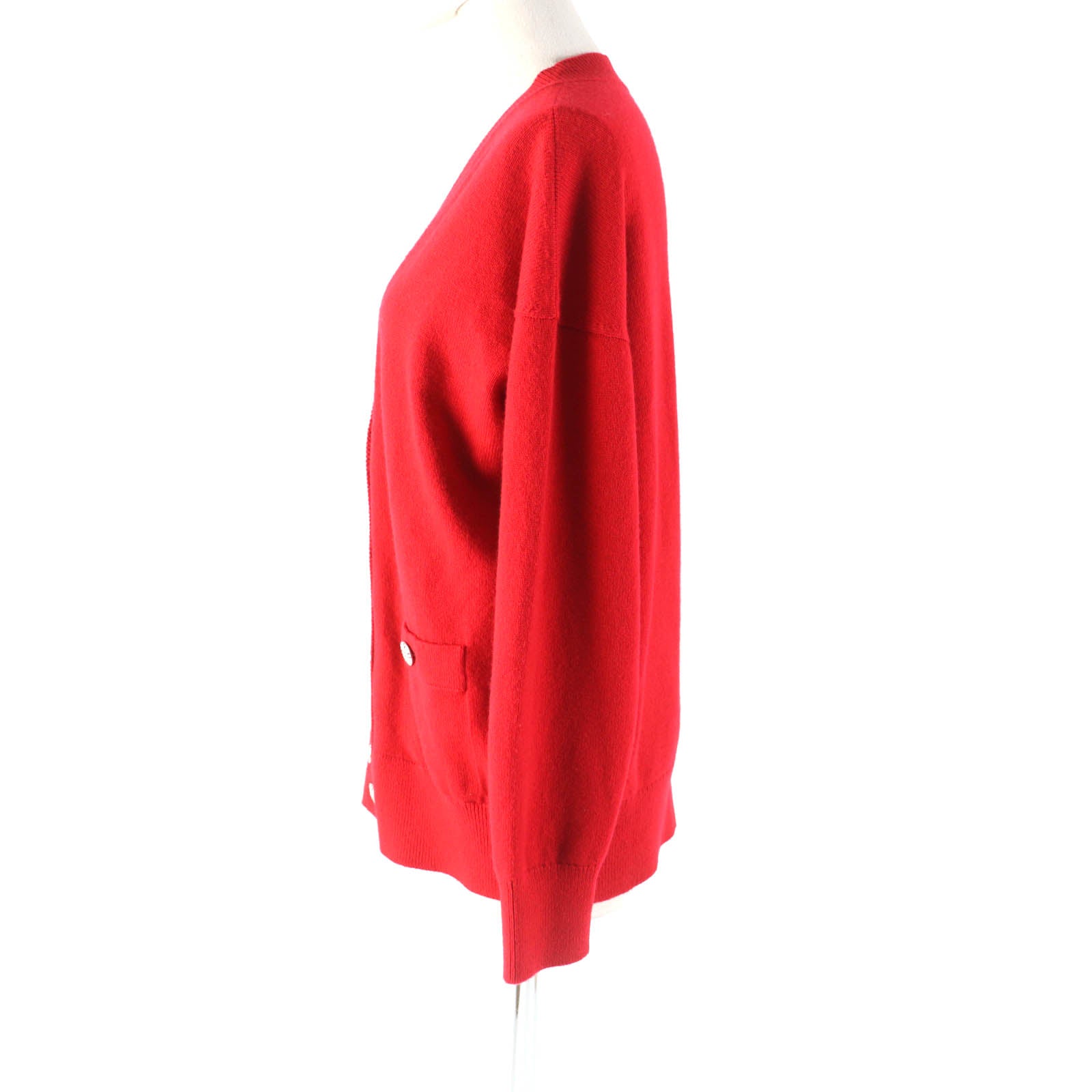 Chanel Cashmere V-neck igan with Jewel Buttons