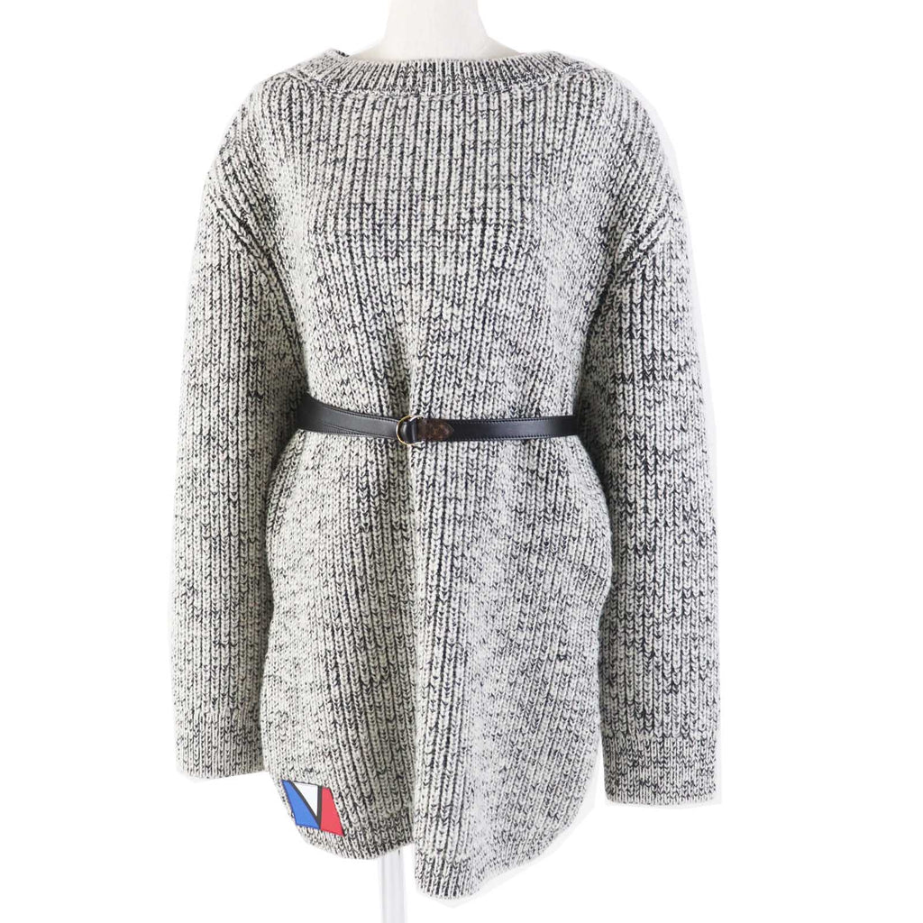 Louis Vuitton Wool Monogram Belted Knit Dress