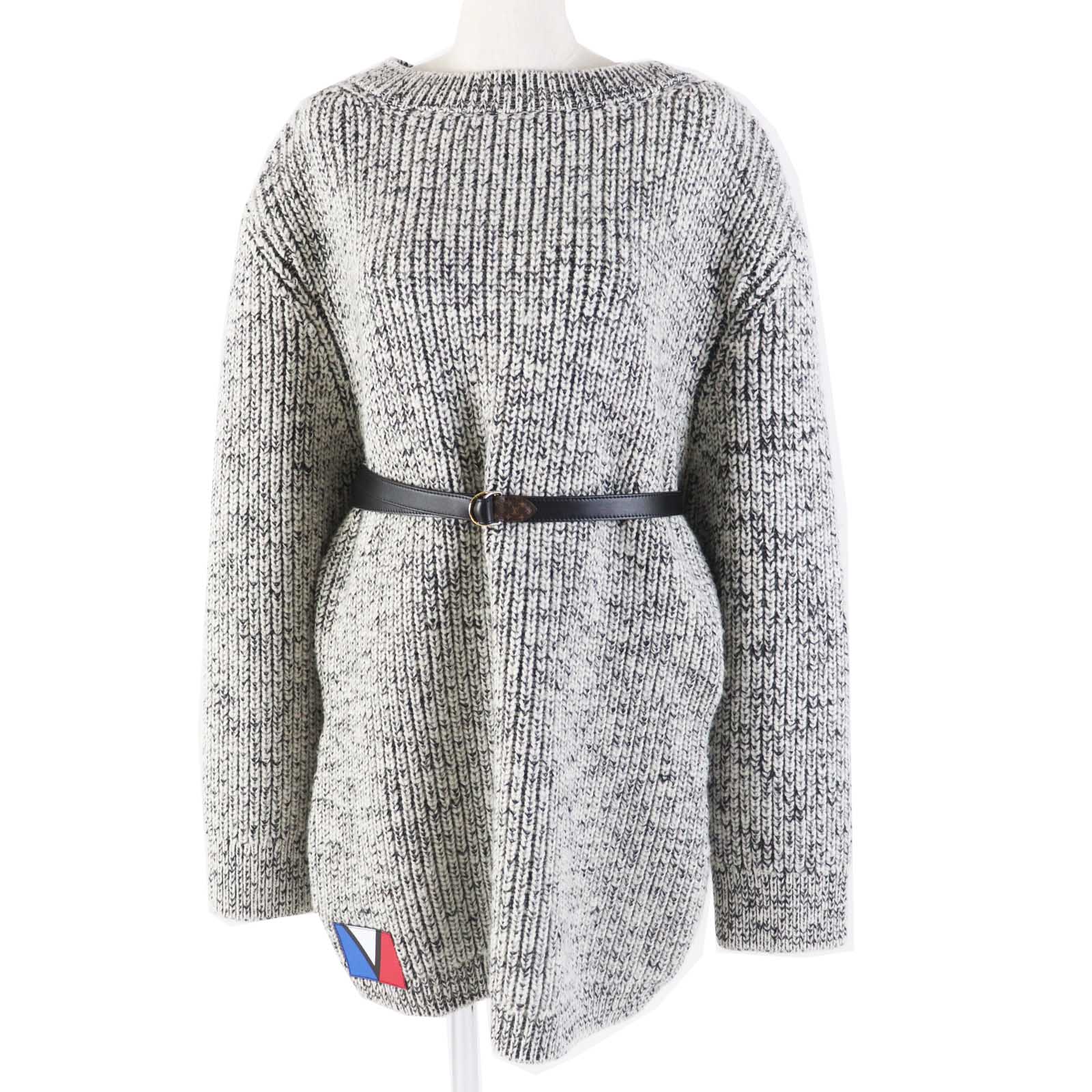 Louis Vuitton Wool Monogram Belted Knit Dress