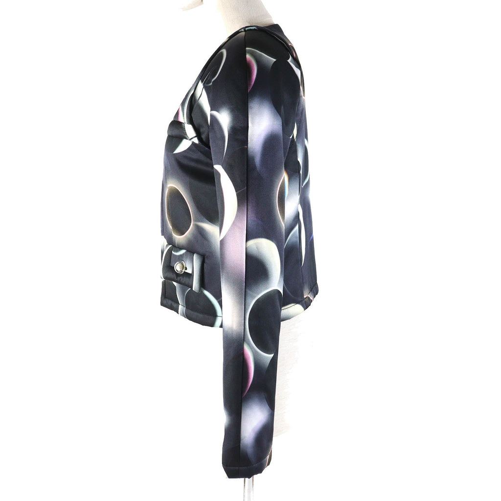 Chanel COCO Mark Button Print Jacket Black 34