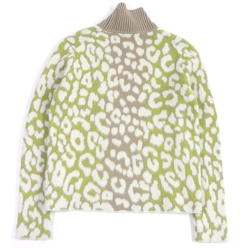Dior Leopard Cashmere High Neck Sweater M