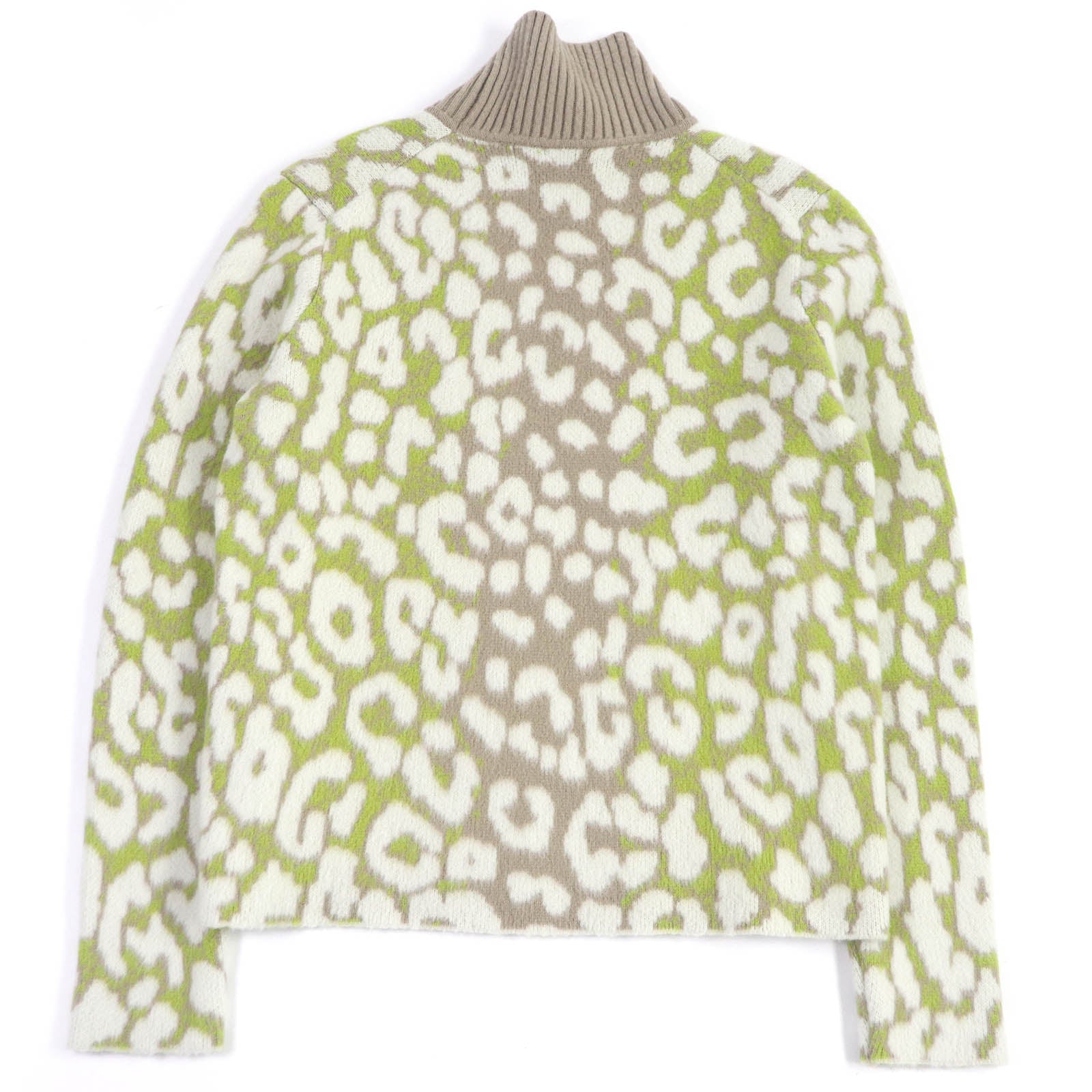 Dior Leopard Cashmere High Neck Sweater M