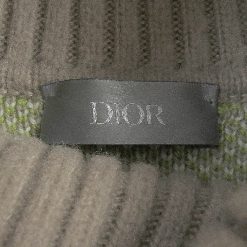 Dior Leopard Cashmere High Neck Sweater M