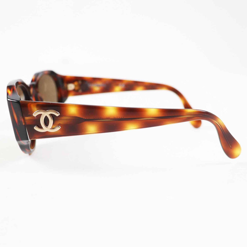 Chanel COCO Mark Tortoiseshell Sunglasses