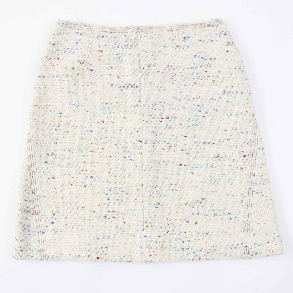 CHANEL Vintage Wool Nylon Trapezoid Skirt 46