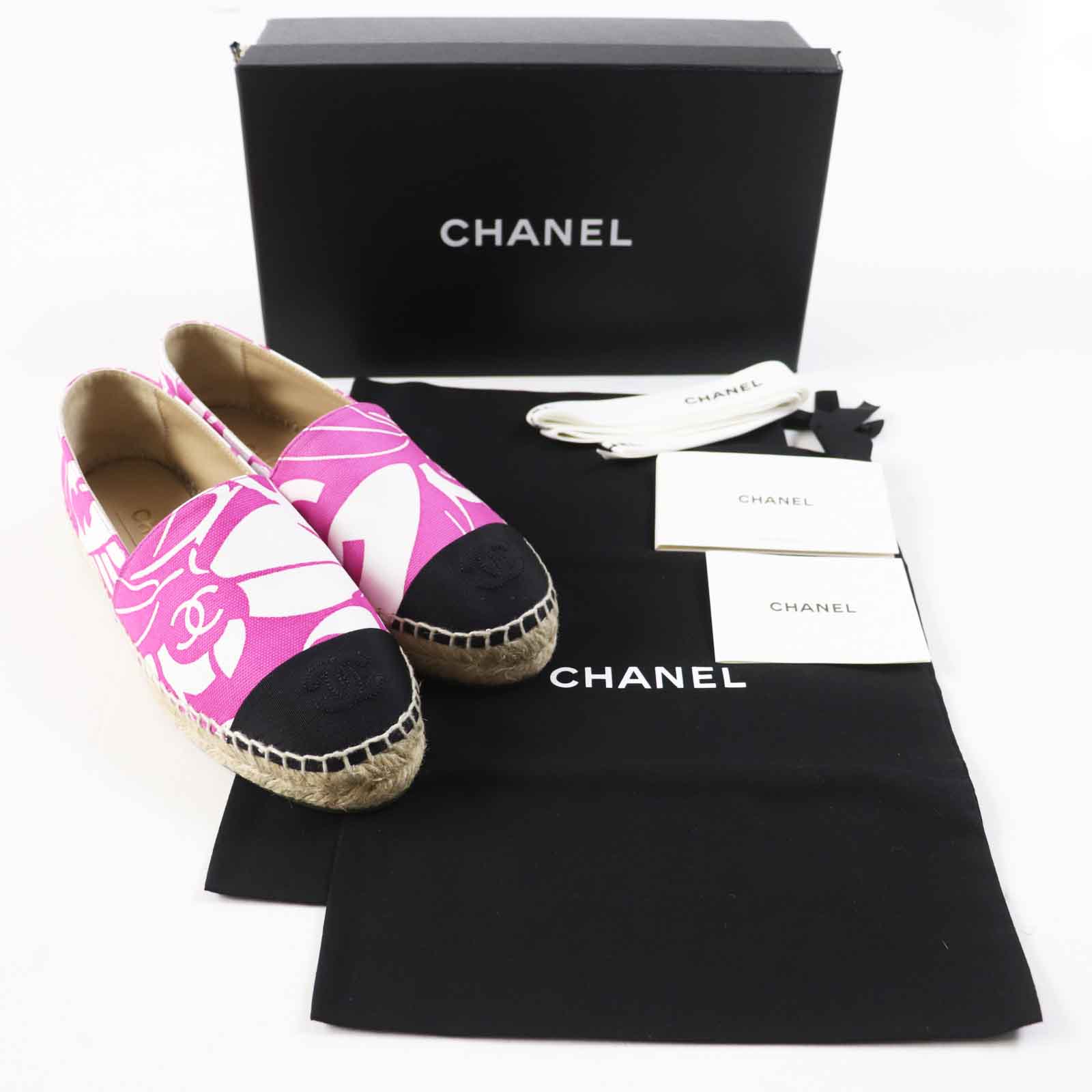 Chanel COCO Mark Espadrilles Canvas Jute 36
