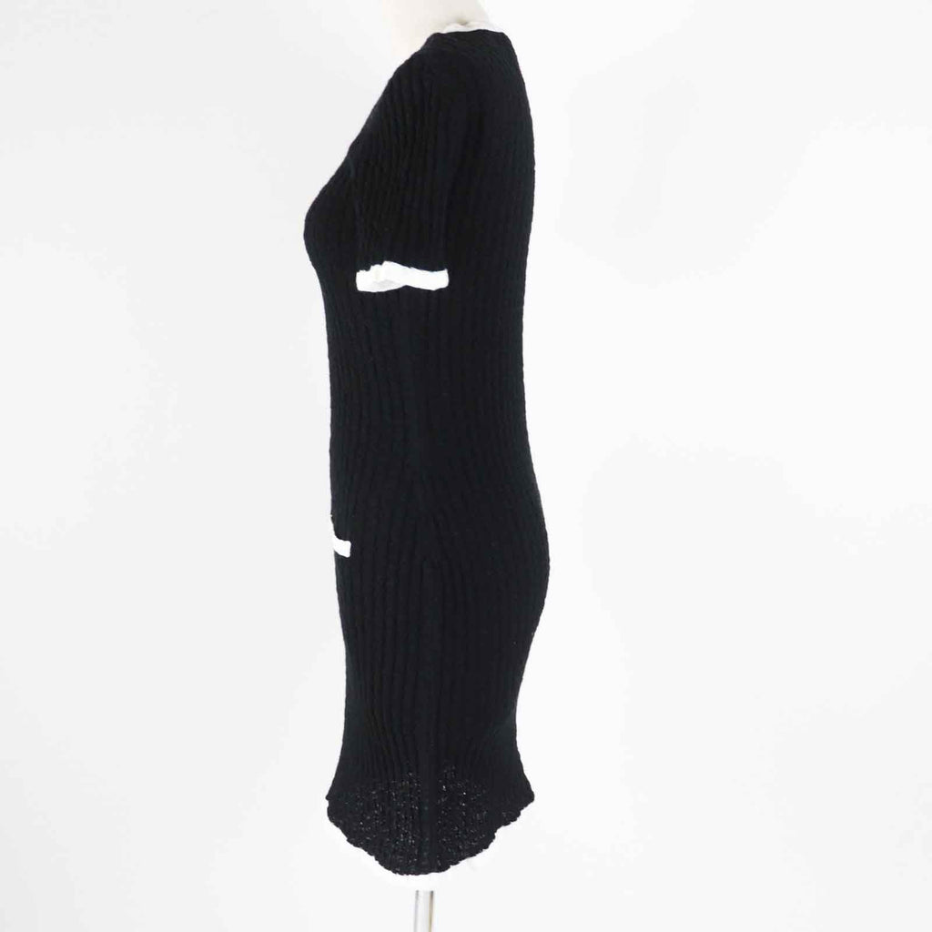 Chanel Cotton Bicolor Short Sleeve Dress