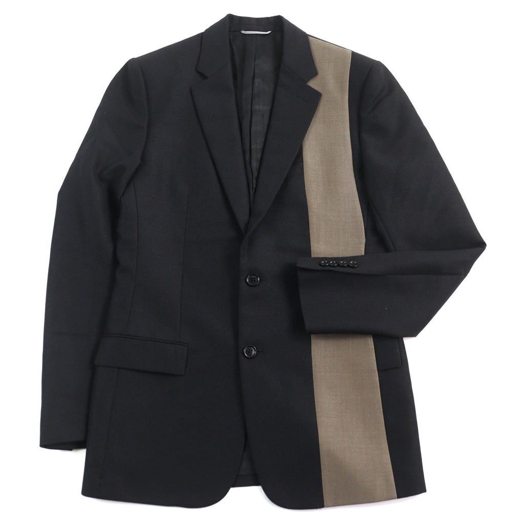 Dior Wool Mohair Single Tailored Jacket Black Beige