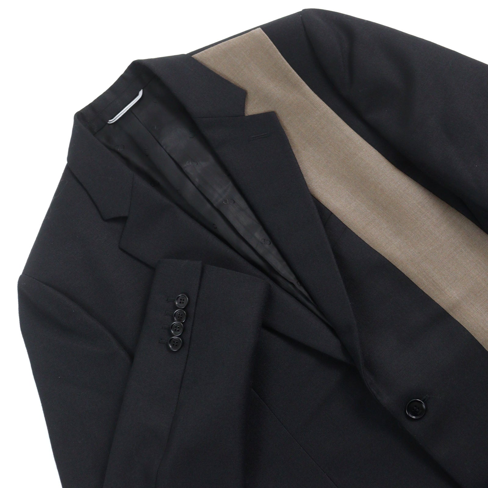Dior Wool Mohair Single Tailored Jacket Black Beige