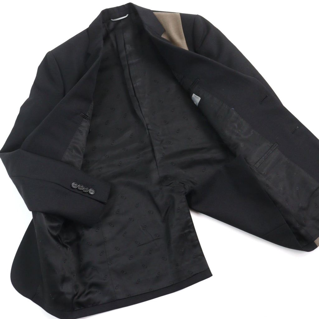 Dior Wool Mohair Single Tailored Jacket Black Beige