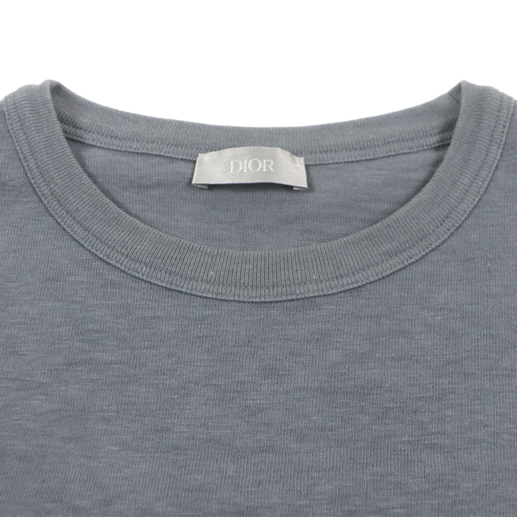 Dior Slub Cotton Jersey T-Shirt Gray S