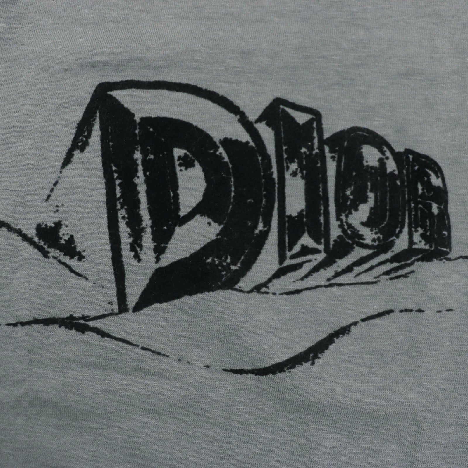 Dior Slub Cotton Jersey T-Shirt Gray S
