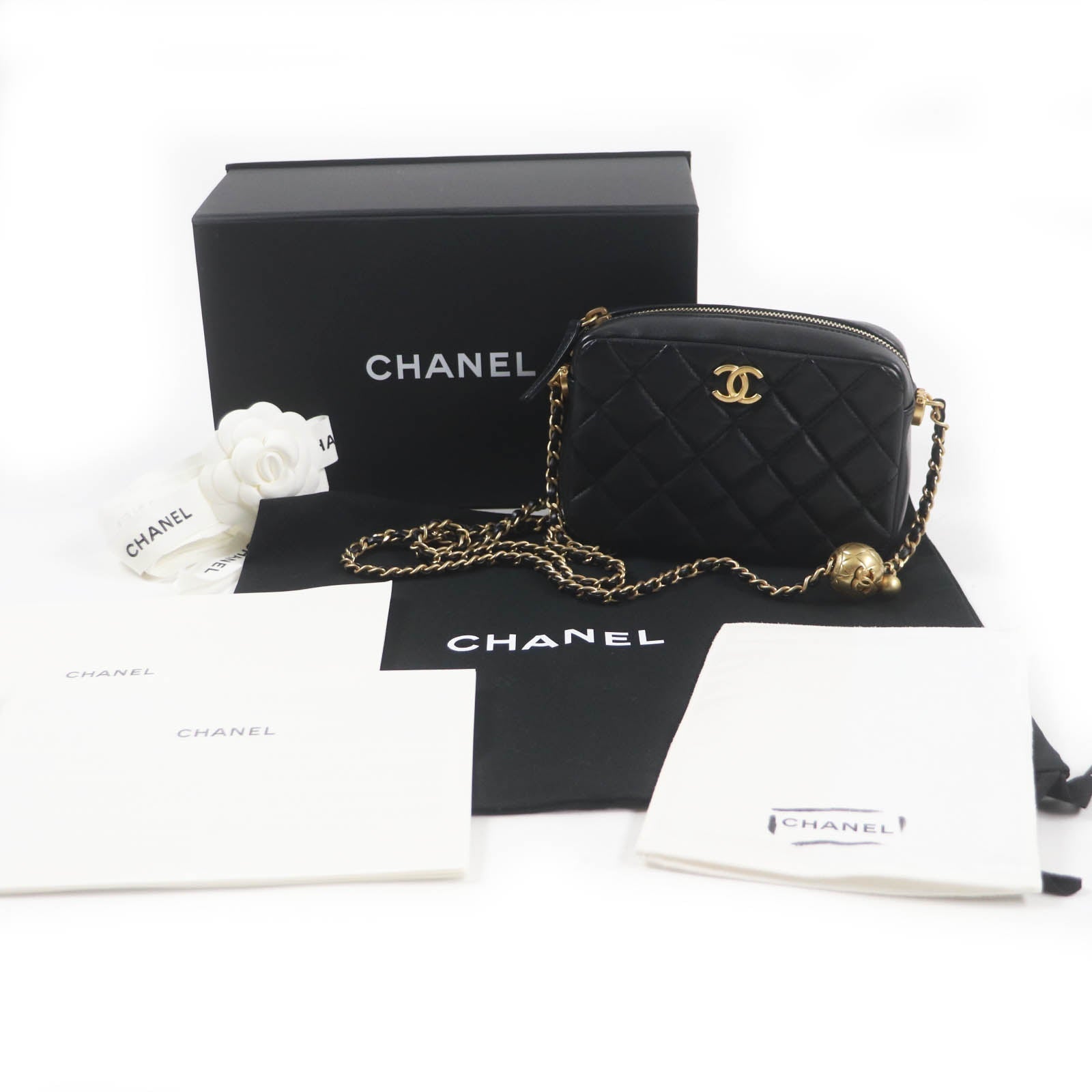 Chanel Lambskin Matrasse Camera Bag AS3258