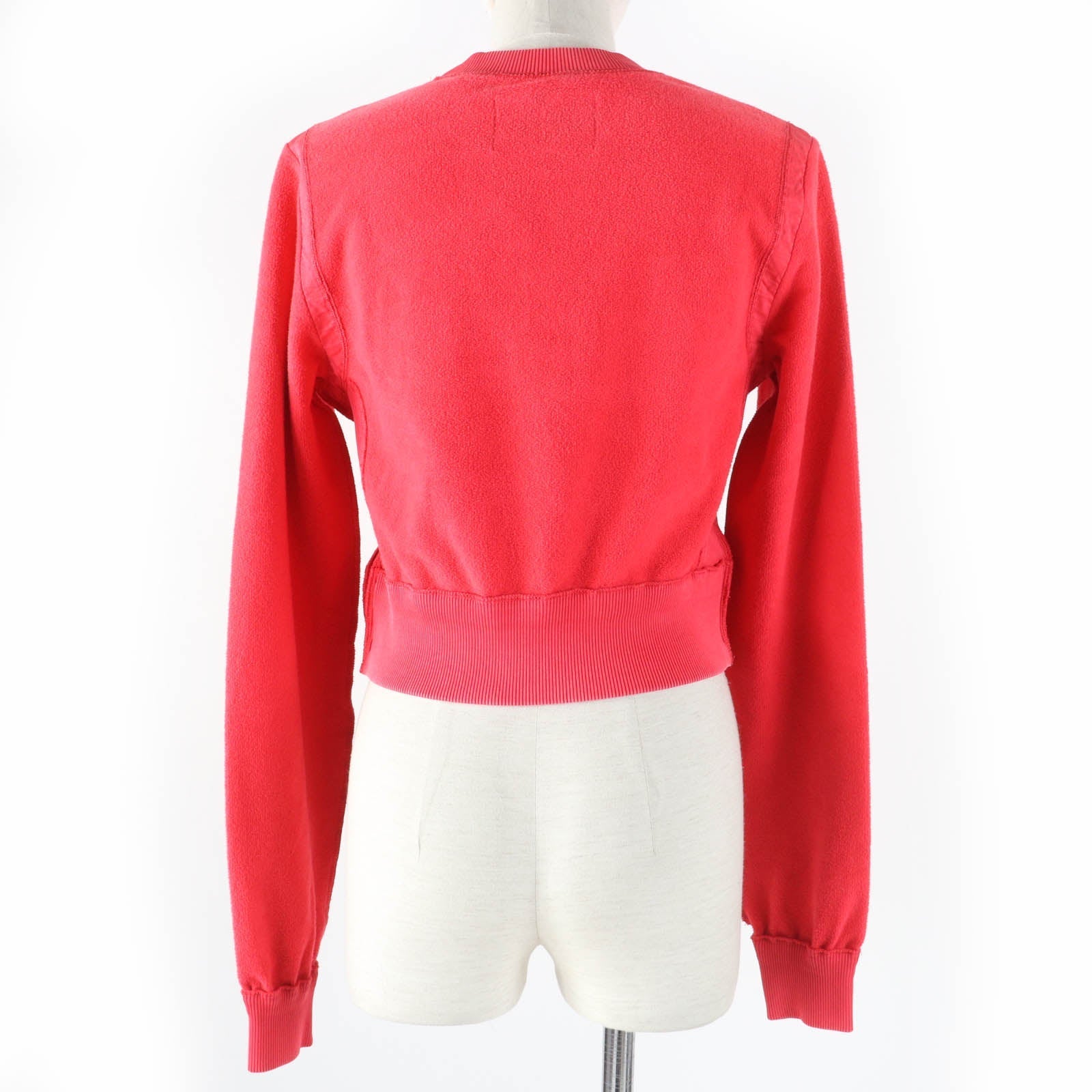 Fendi Logo Sweatshirt XXS Red Cotton Side Zip