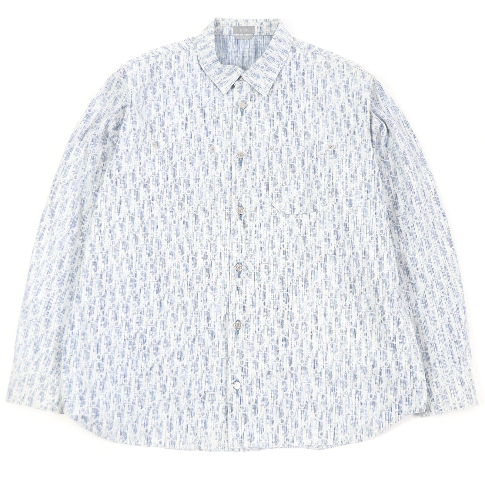 Dior Cotton Oblique Print Denim Shirt