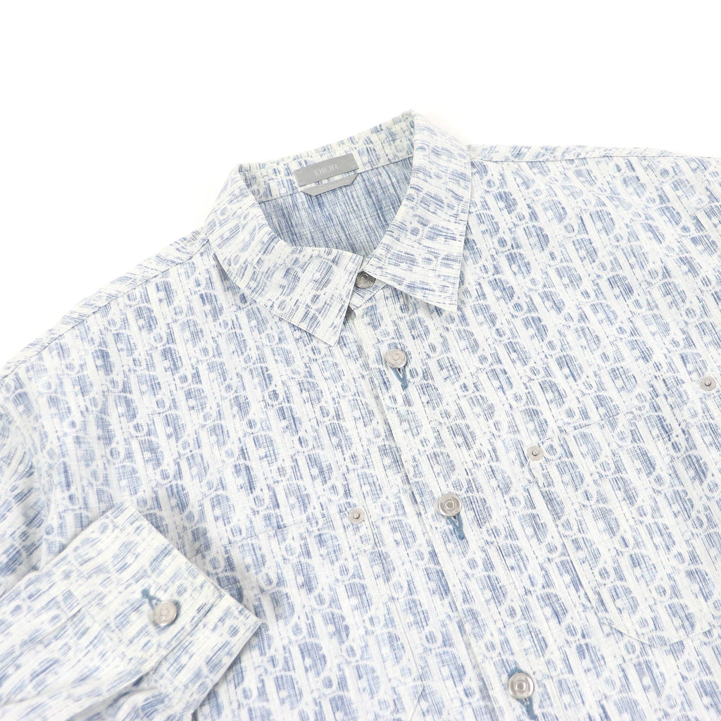 Dior Cotton Oblique Print Denim Shirt