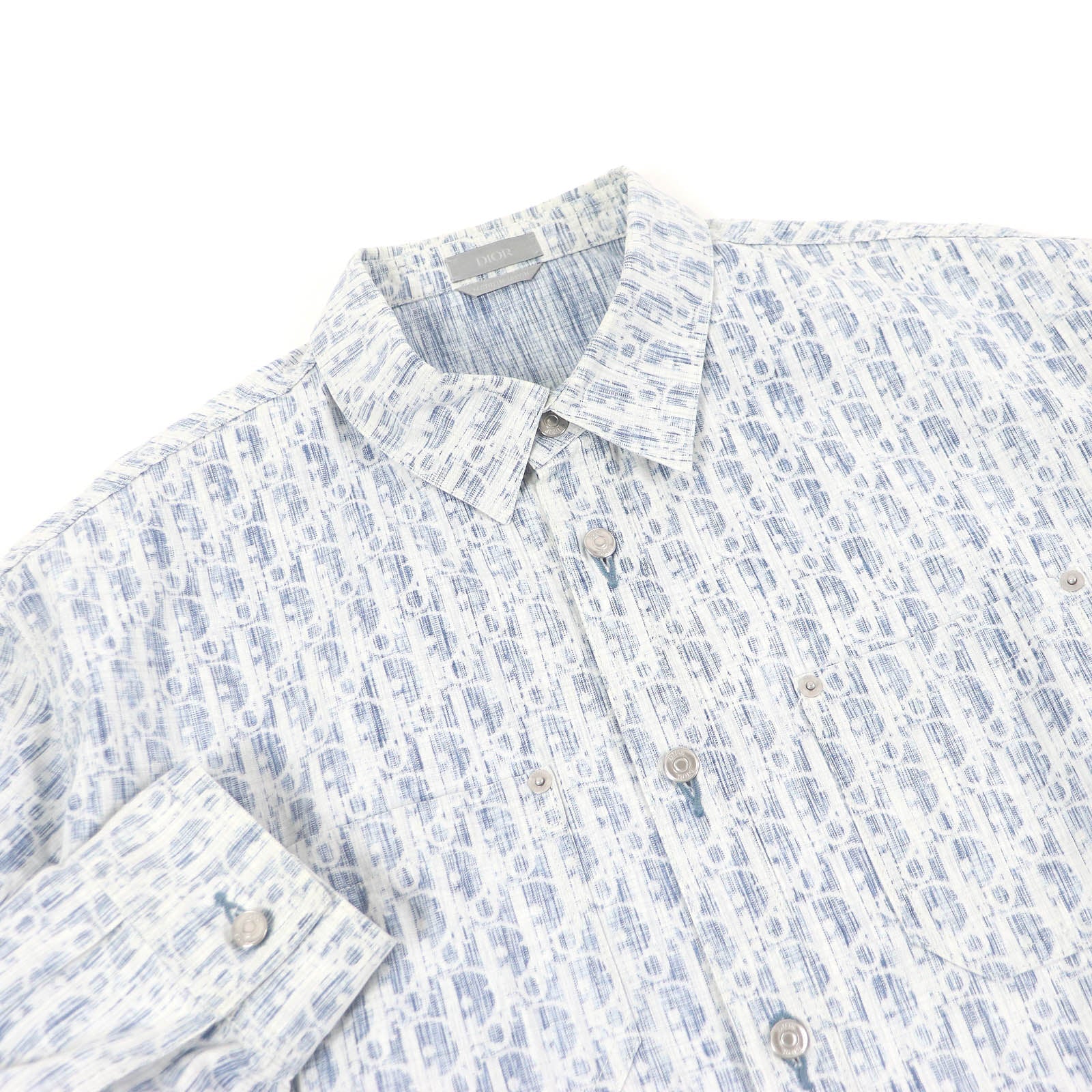 Dior Cotton Oblique Print Denim Shirt