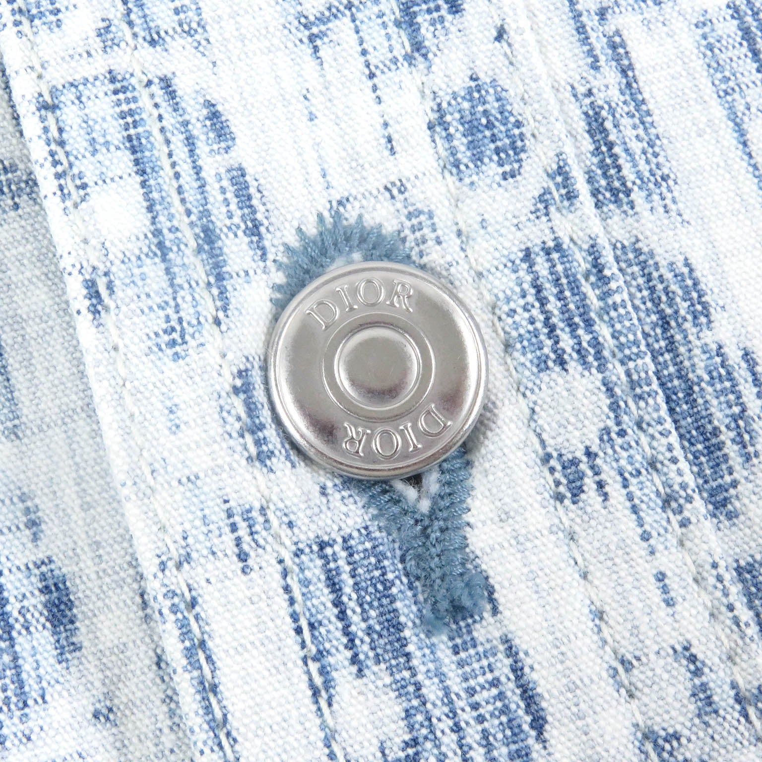 Dior Cotton Oblique Print Denim Shirt