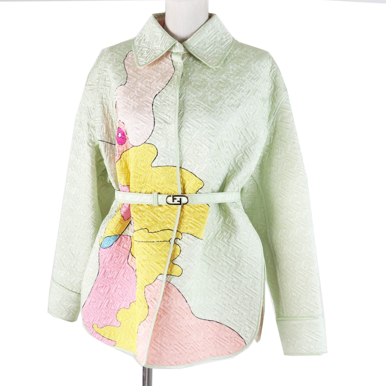 Fendi Silk FF Logo Quilted Jacket Women