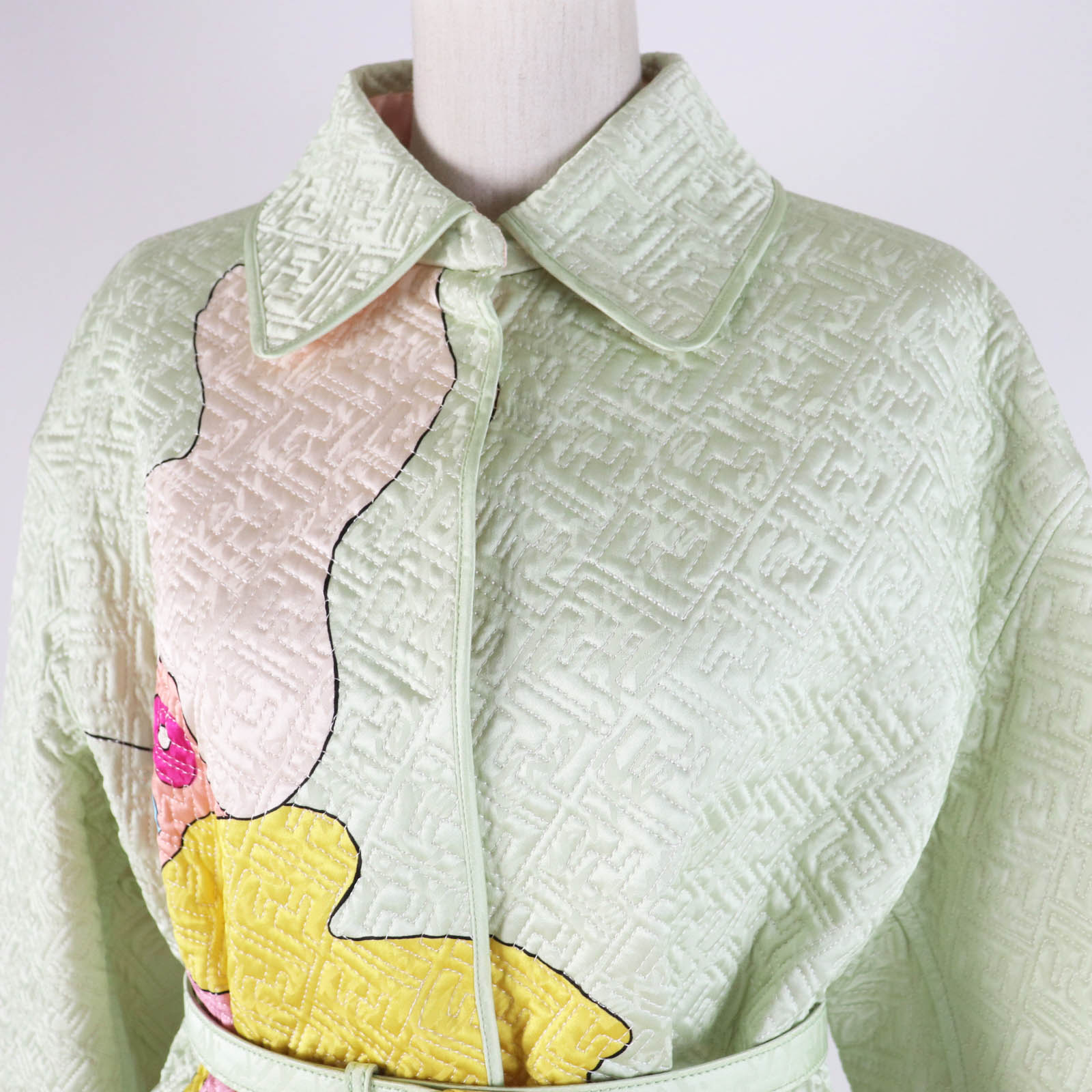 Fendi Silk FF Logo Quilted Jacket Women