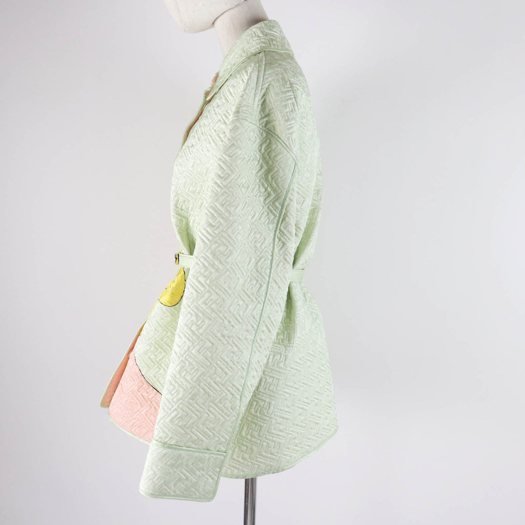 Fendi Silk FF Logo Quilted Jacket Women