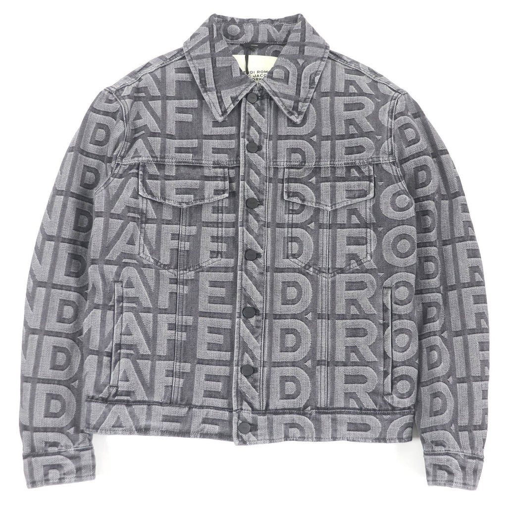 Fendi Marc Jacobs Logo Trucker Jacket Black