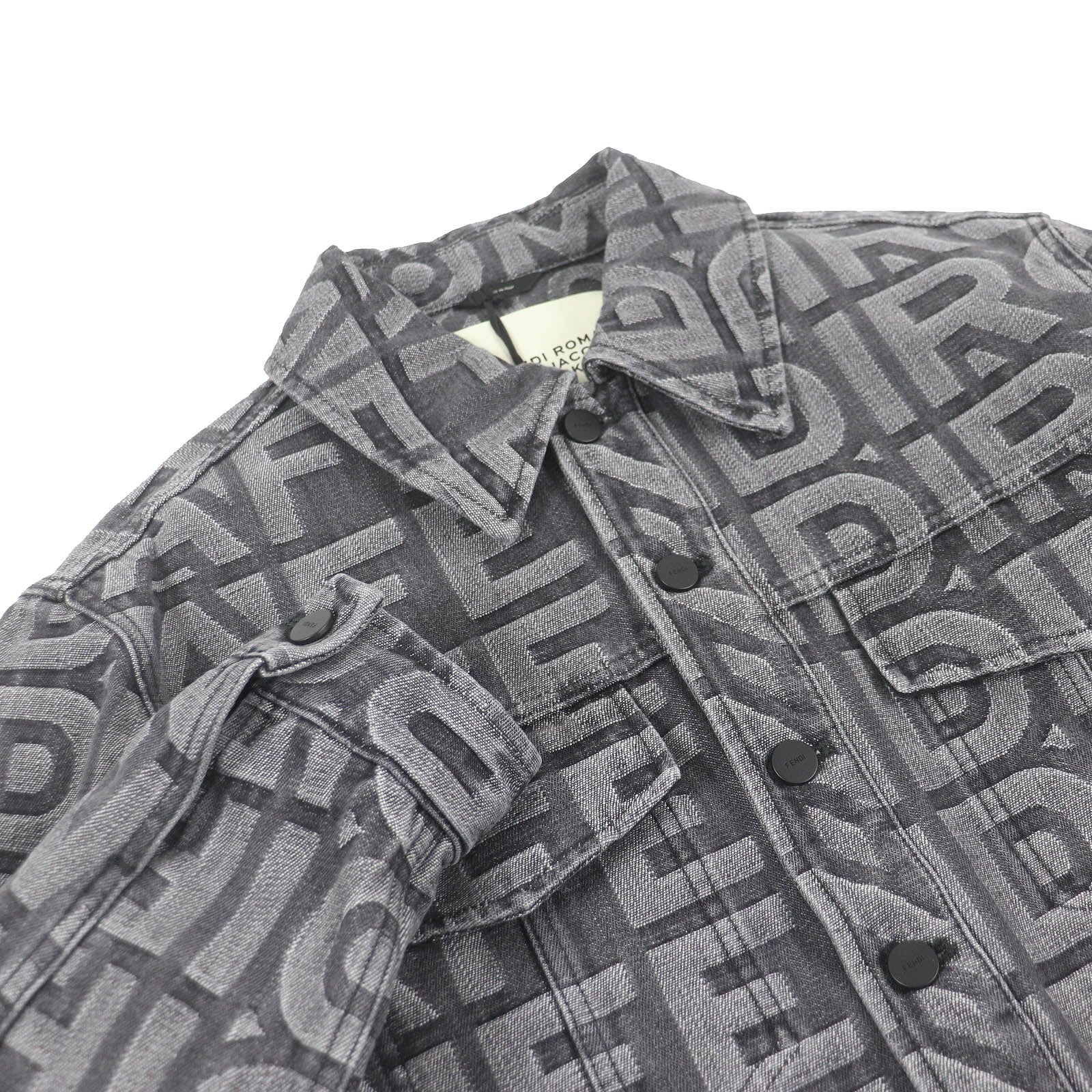 Fendi Marc Jacobs Logo Trucker Jacket Black