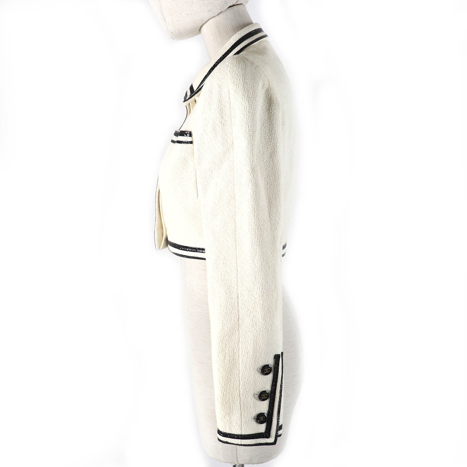 Chanel Vintage Tweed Jacket Cotton Silk 36