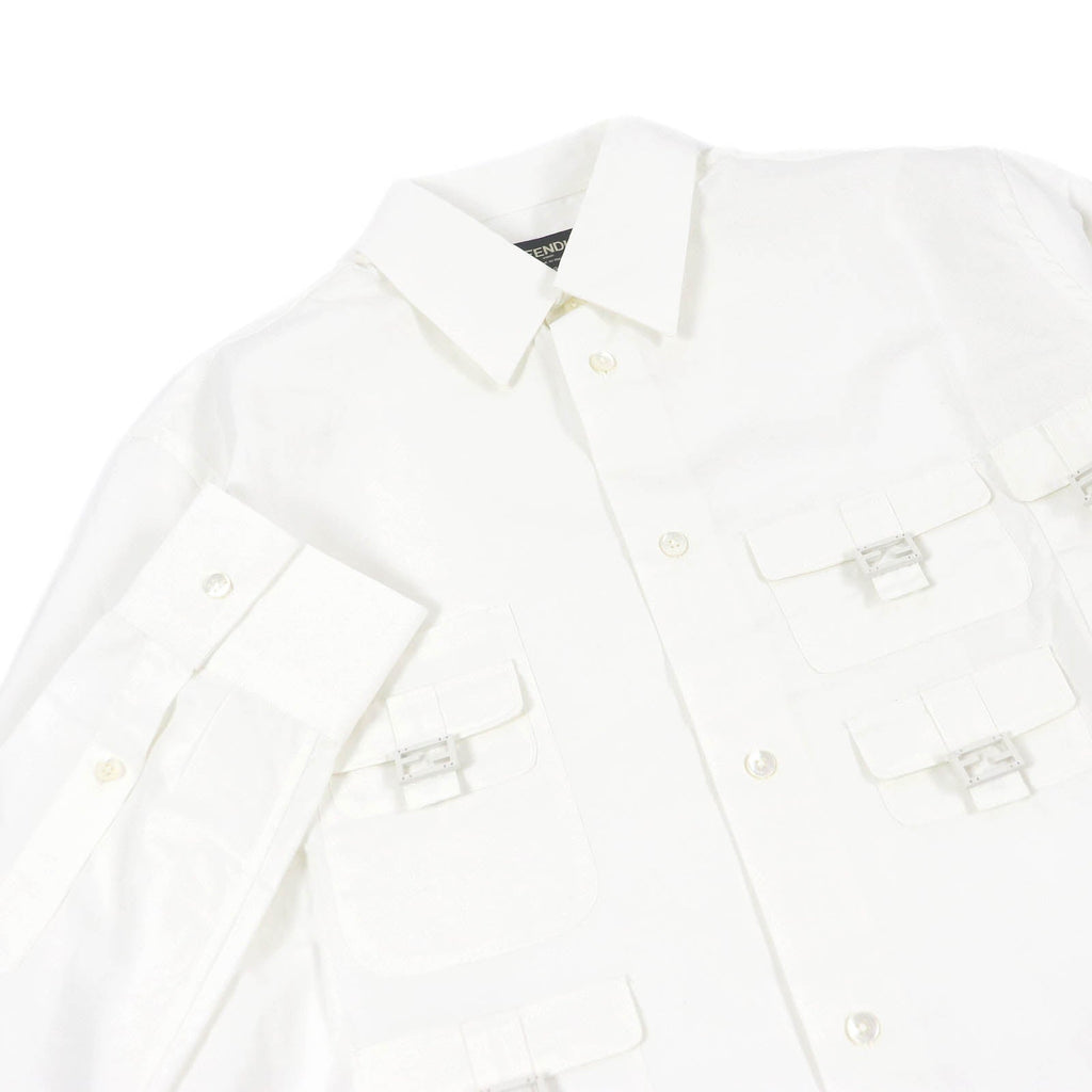 Fendi Cotton FF Logo Multi-Pocket Shirt