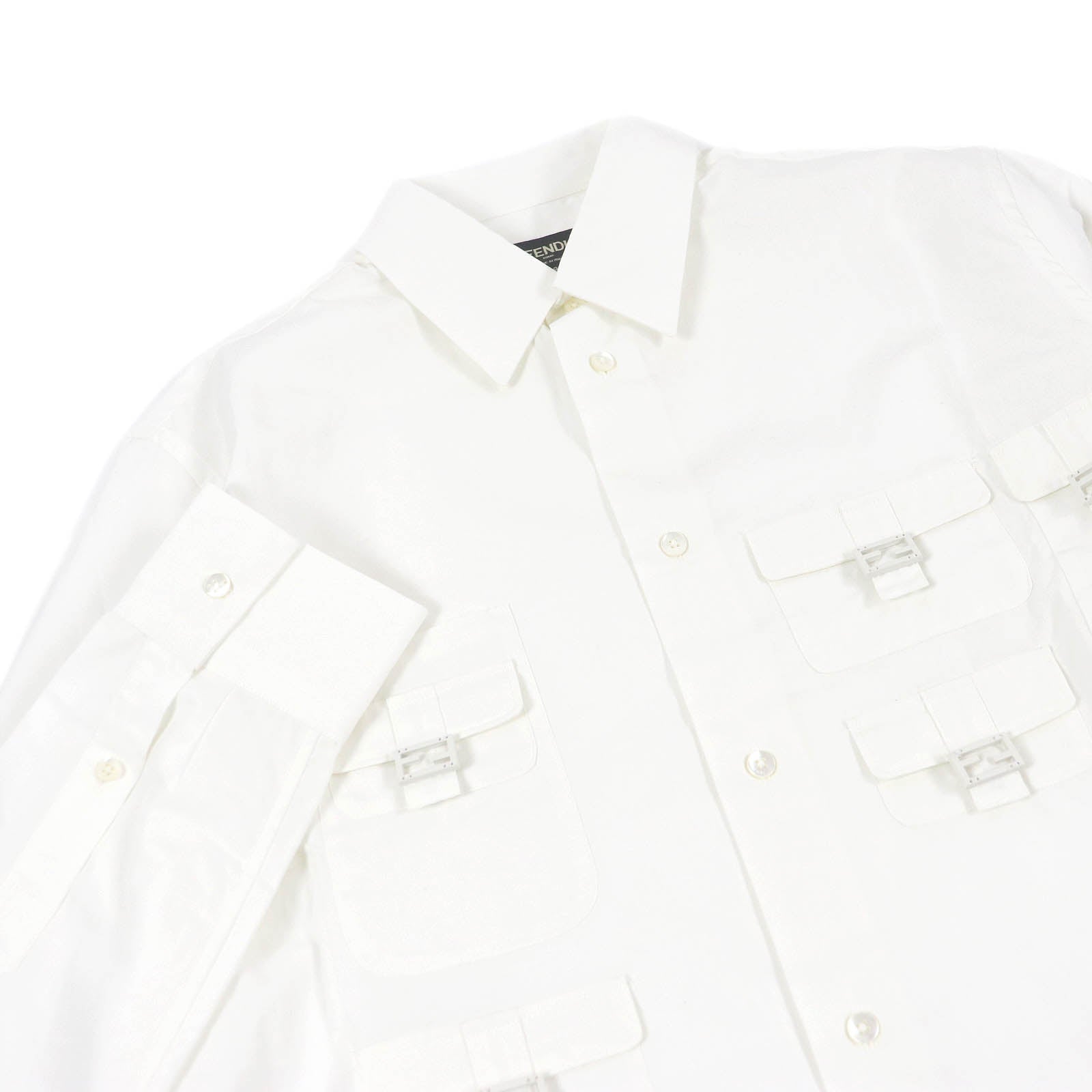 Fendi Cotton FF Logo Multi-Pocket Shirt