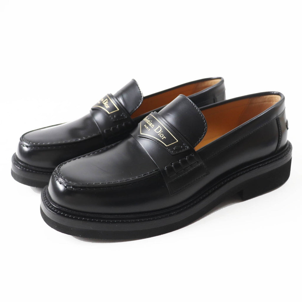 Dior Leather Loafers Black 35 Women