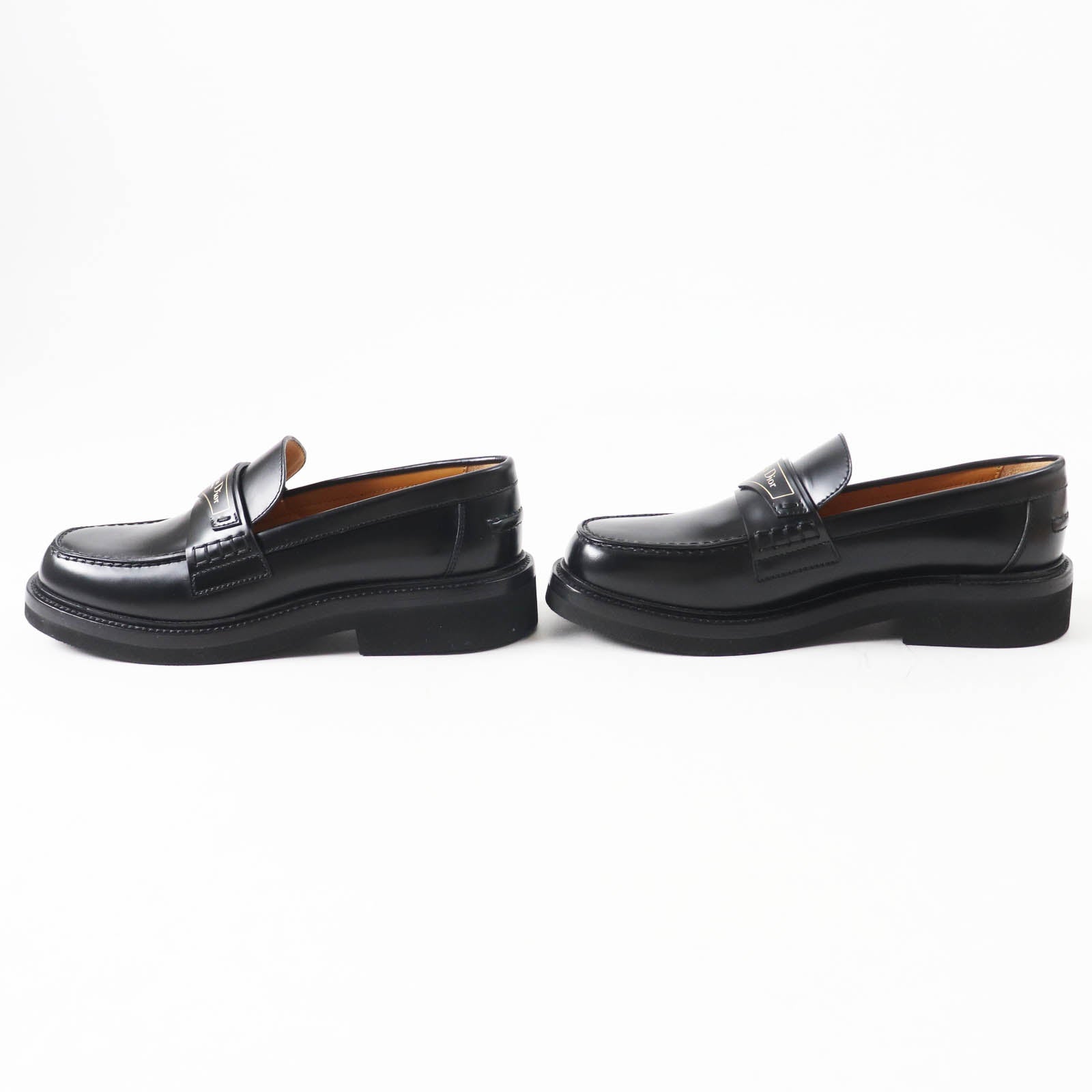 Dior Leather Loafers Black 35 Women