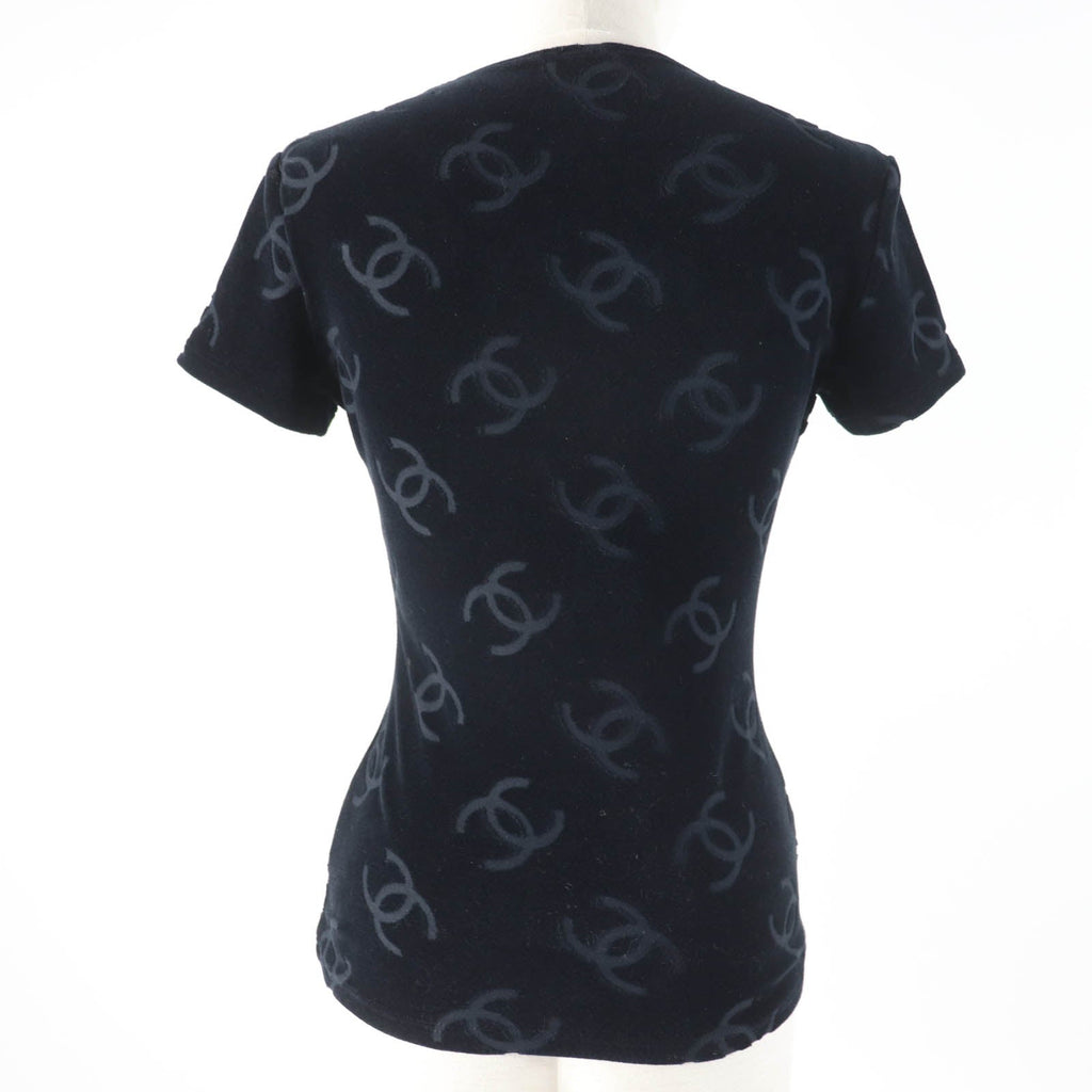Chanel COCO Mark Velour Short Sleeve Top