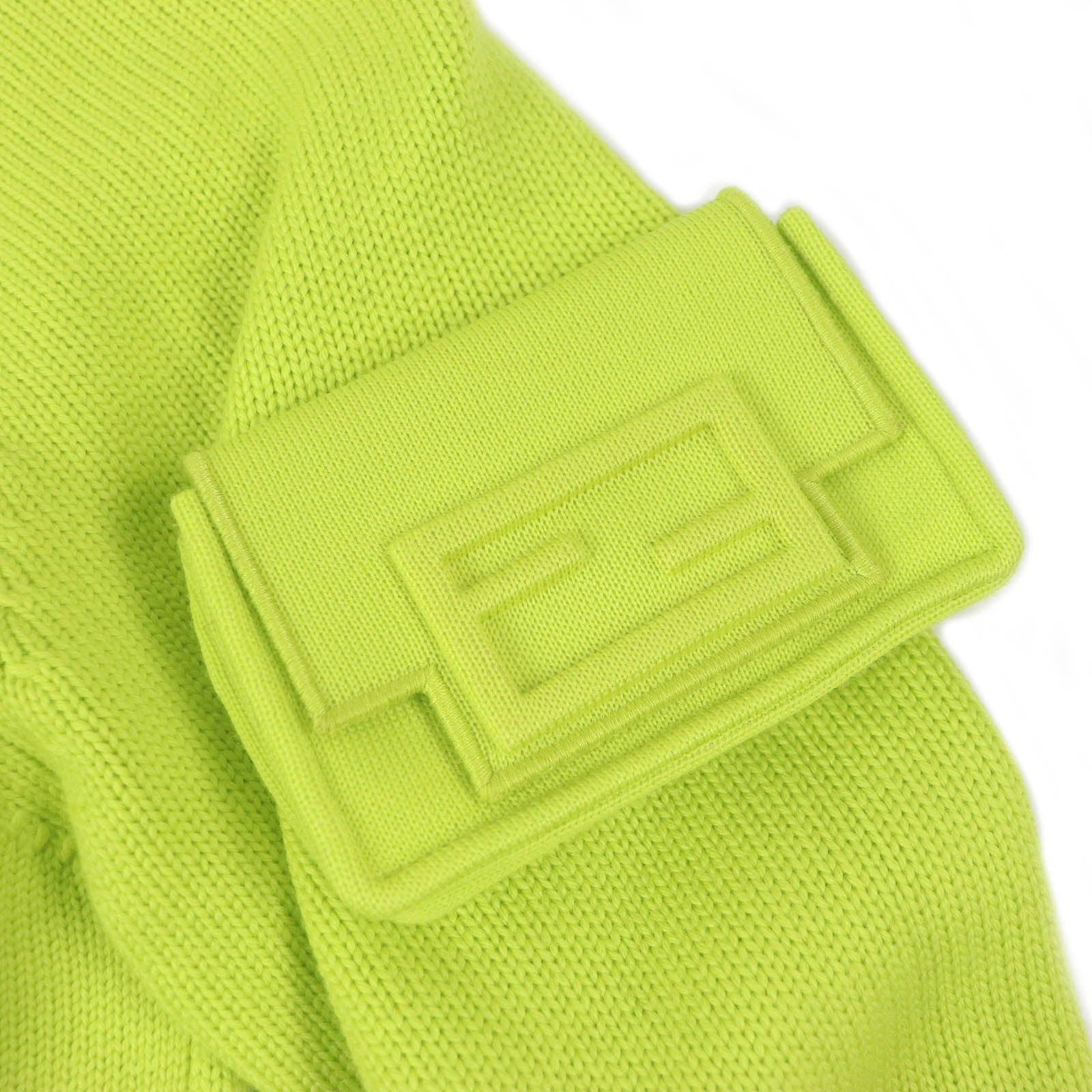 Fendi Wool Crew Neck Sweater Lime Green