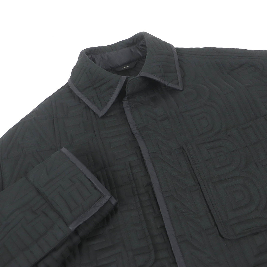 FENDI MARC JACOBS Logo Quilted Jacket Black