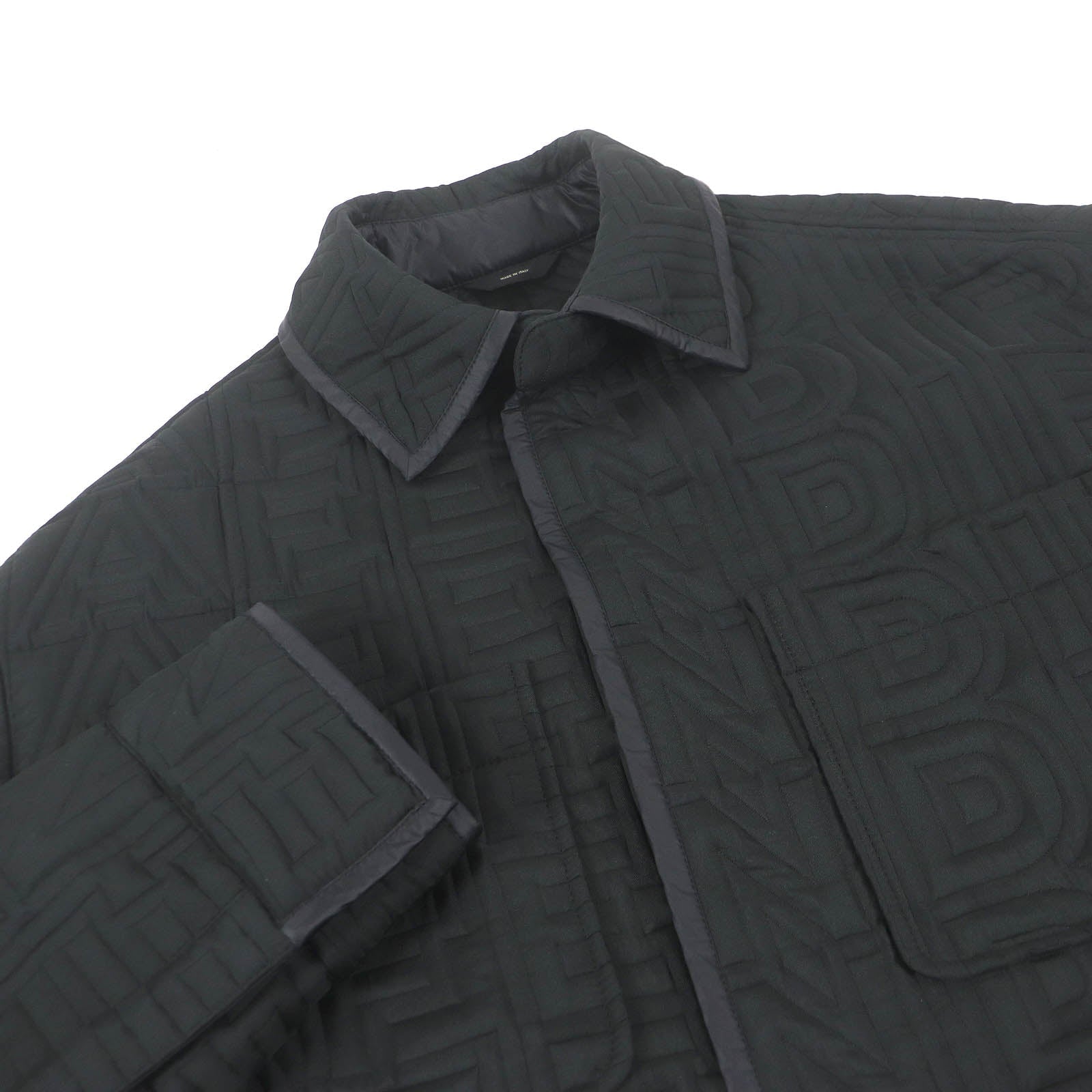 FENDI MARC JACOBS Logo Quilted Jacket Black
