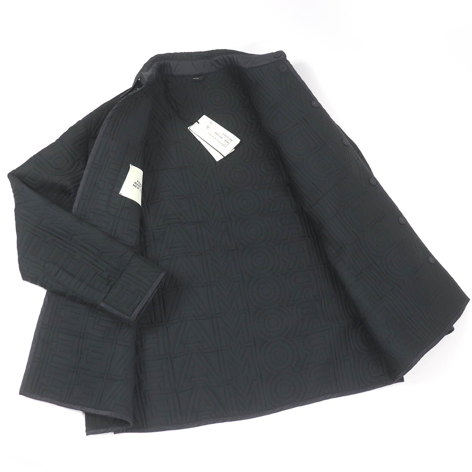 FENDI MARC JACOBS Logo Quilted Jacket Black