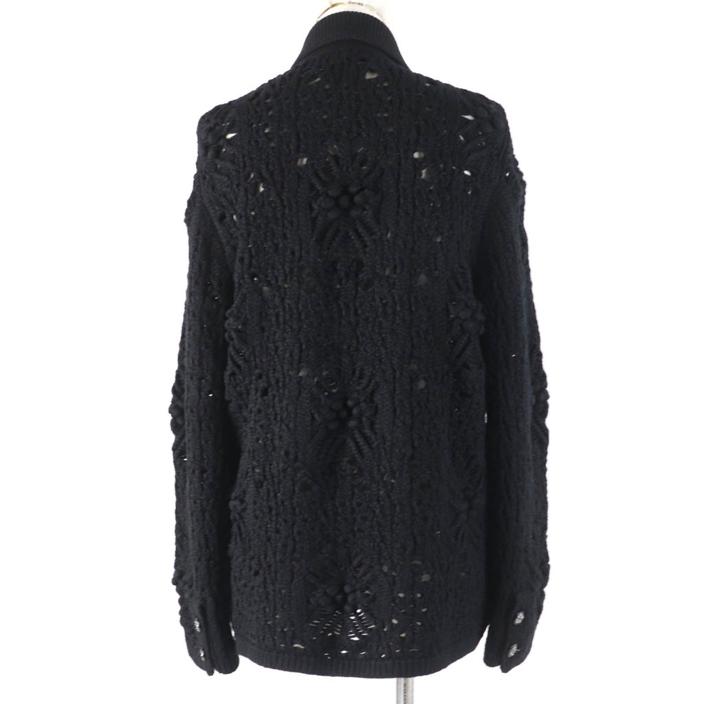 Chanel Cashmere igan COCO Mark Button Black