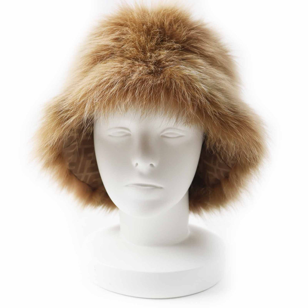 Fendi Zucca Pattern Fox Bucket Hat
