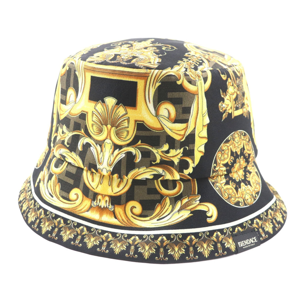 Fendi Silk Reversible FF Logo Bucket Hat