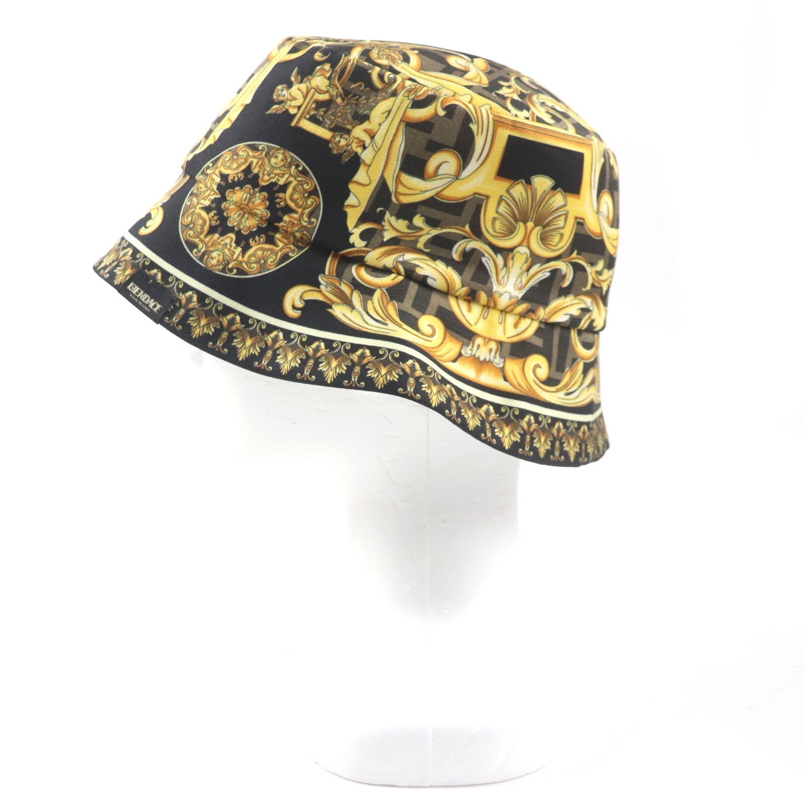 Fendi Silk Reversible FF Logo Bucket Hat