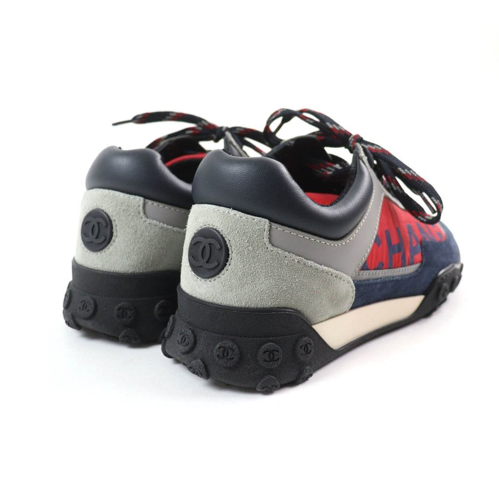 Chanel Suede Leather Logo Sneakers Women